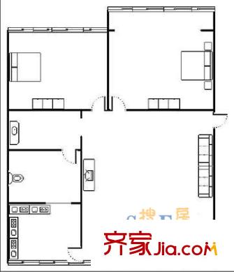 深圳 后海公馆 户型图3