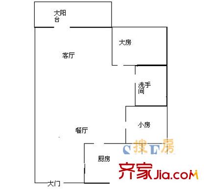 深圳百合山庄 户型图 2室