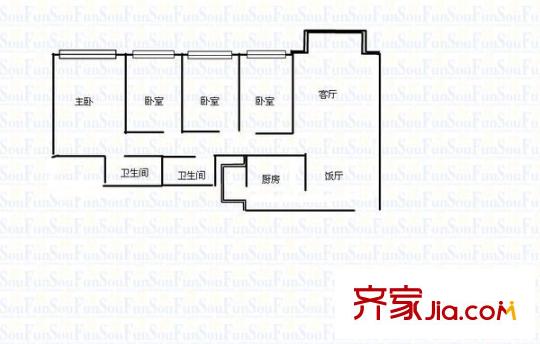 桂芳园四期 4室 户型图