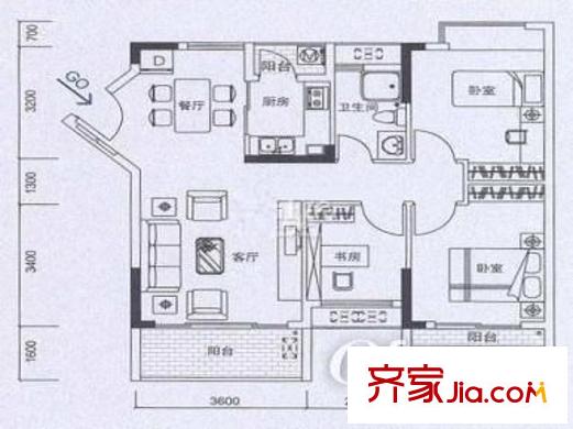 金众蓝钻风景 0室 户型图