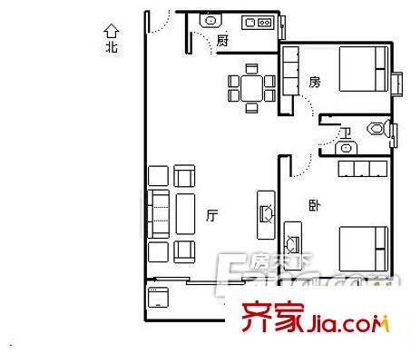 深圳 豪方花园 一房一厅一卫