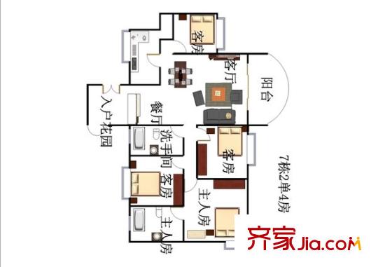 茵悦之生花园 0室 户型图