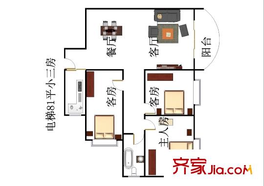 茵悦之生花园 0室 户型图