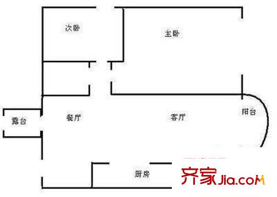 桂芳园八期 2室 户型图