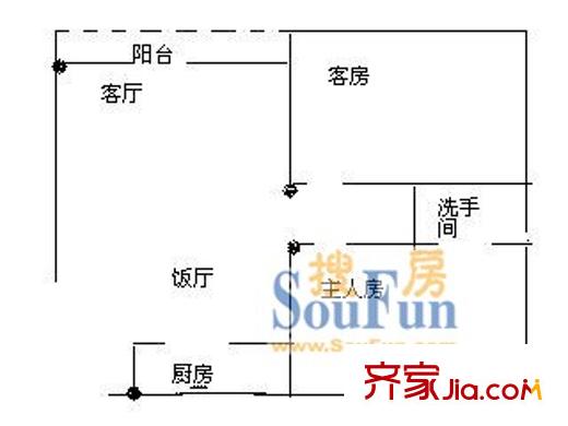 信义假日名城二期户型图假日名城二期 户型图9 2室2厅1卫1厨