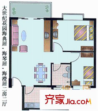 大世纪花园 0室 户型图