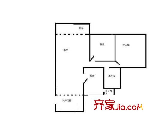 佳兆业可园 2室 户型图