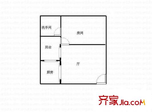 帝景峰 1室 户型图