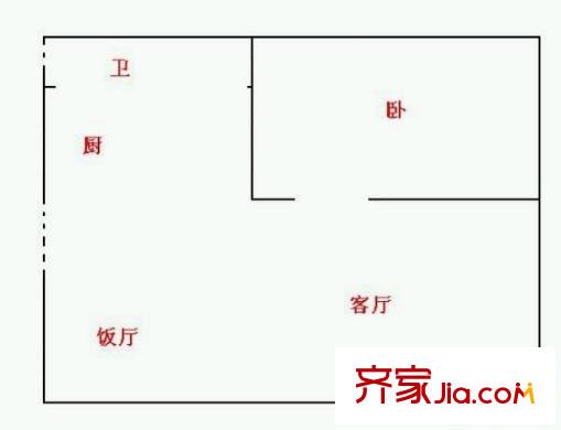 帝景峰 1室 户型图