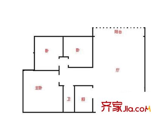 桂芳园五期 3室 户型图