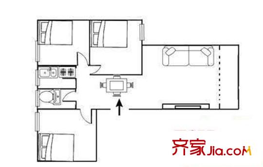 荣超花园 3室 户型图