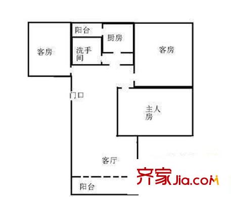 荣超花园 3室 户型图