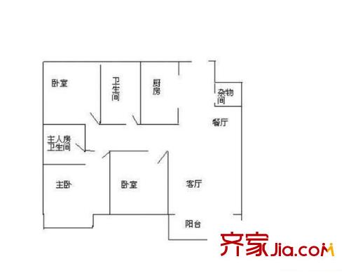中城康桥花园二期 3室 户型图