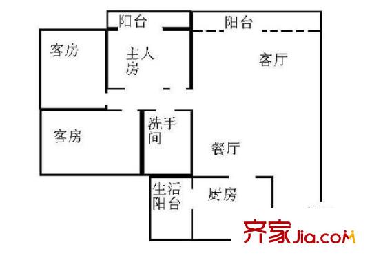 中城康桥花园二期 3室 户型图
