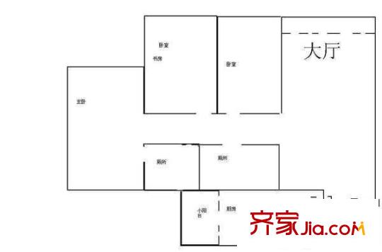 中城康桥花园二期 3室 户型图