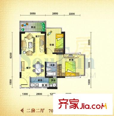 深圳 前海金岸 户型图4