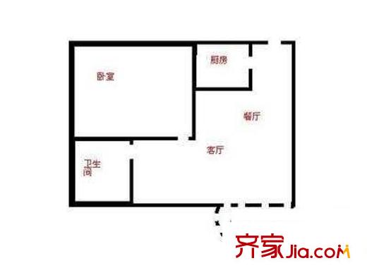 茂业城 1室 户型图
