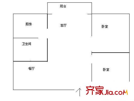 茂业城 2室 户型图