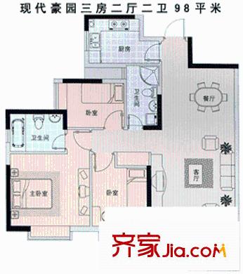 深圳 豪方现代豪园 户型图6