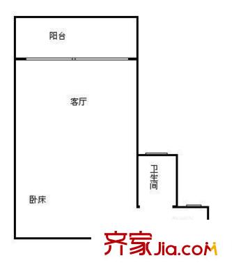 海轩城市广场户型图万科红三期 1室 户型图 1室1厅1卫1厨