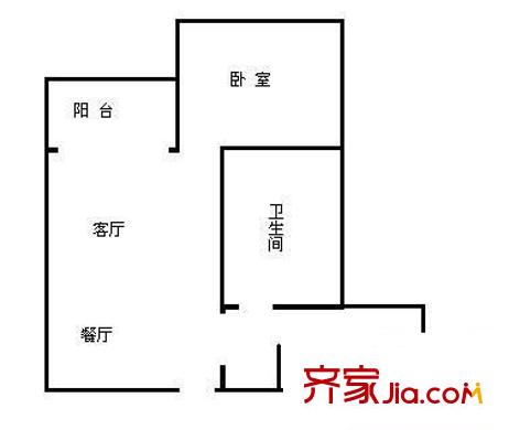 海轩城市广场户型图万科红三期 1室 户型图 1室1厅1卫1厨