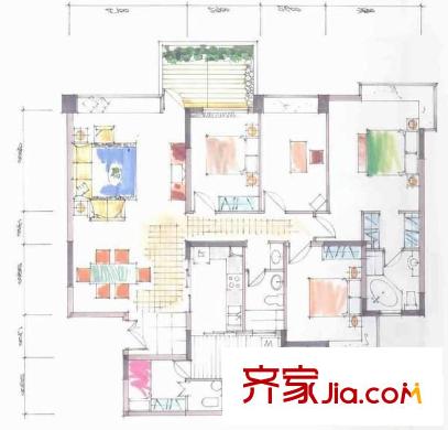 碧海云天二期 4室 户型图