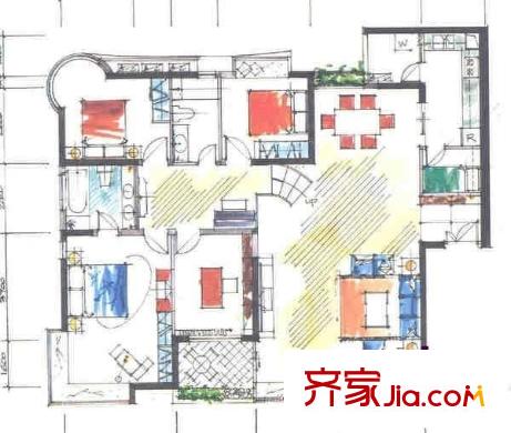 碧海云天二期 4室 户型图