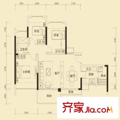 怡龙枫景园 0室 户型图