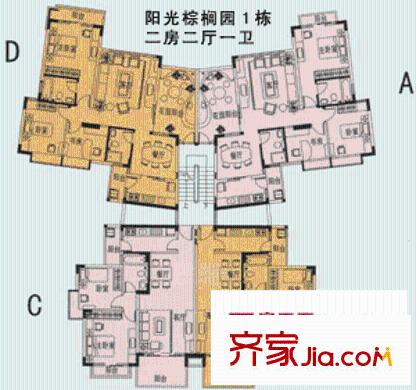 深圳中海阳光棕榈园一期户型图1