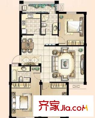 阳光棕榈园 3室 户型图