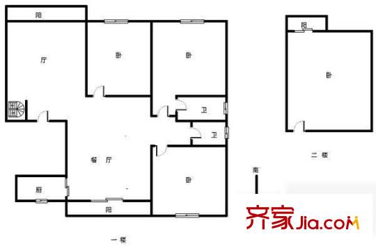康健丽都 4室 户型图