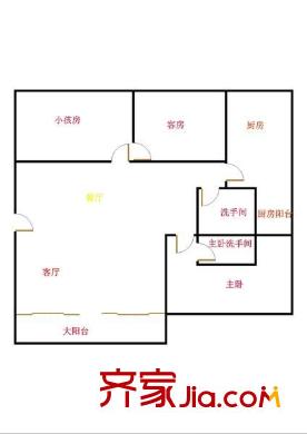 阳光花园 3室 户型图