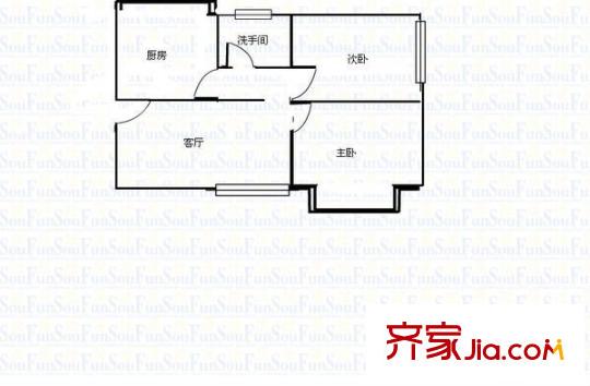 阳光花园 2室 户型图