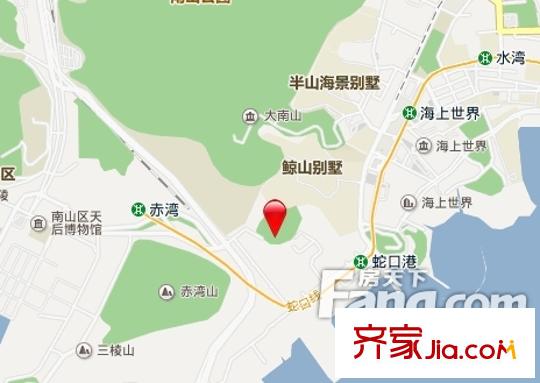 鲸山觐海交通图深圳