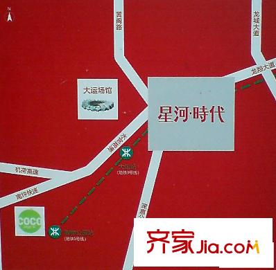 星河时代花园交通图
