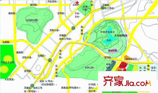 振业峦山谷交通图项目区位图