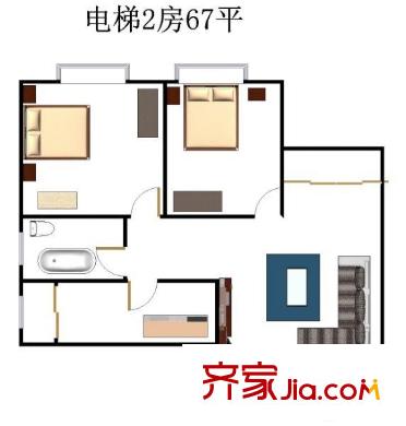 丽湖花园 0室 户型图