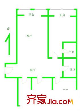 望京西园二区户型图户型图 3室2厅2卫1厨