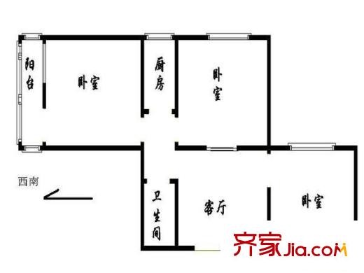 西坝河东里 户型图