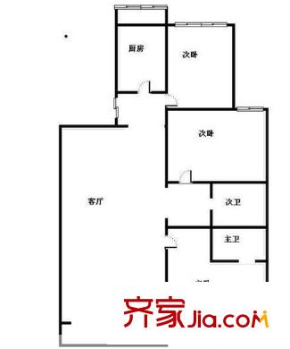 龙锦苑东一区 3室 户型图