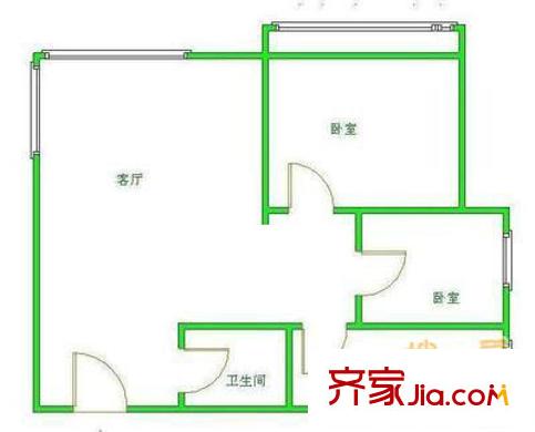 福顺里小区户型图户型图 2室1厅1卫1厨