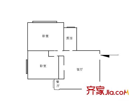 广渠门外大街户型图户型图 2室1厅1卫1厨