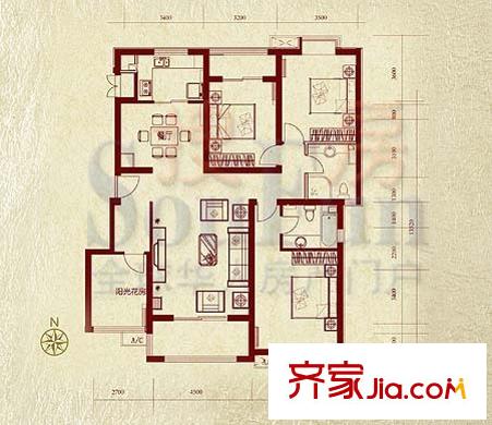 珠江御景户内花园户型
