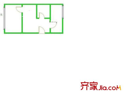 新华街六里户型图户型图 1室1厅1卫1厨