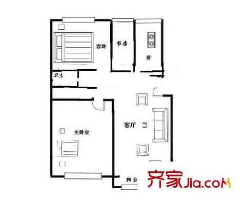 博雅西园 3室 户型图