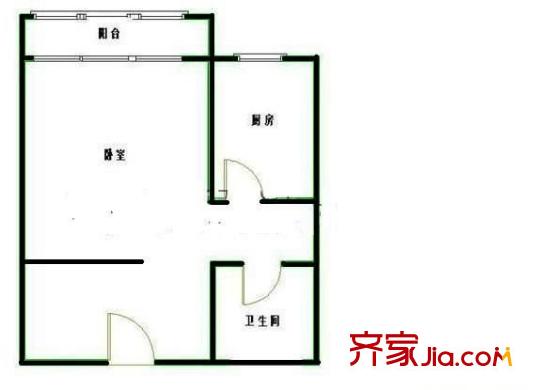 博雅西园 1室 户型图