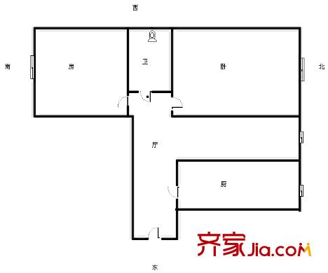 角门13号院户型图户型图 2室1厅1卫1厨