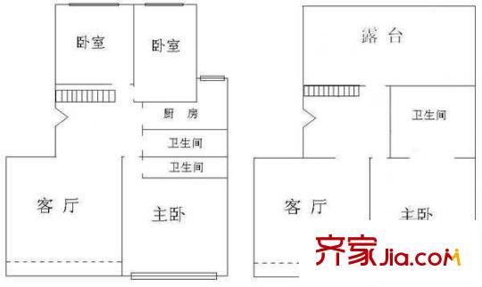 枫竹苑户型图6室 户型图 6室2厅3卫1厨