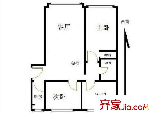 四方景园二区 3室 户型图