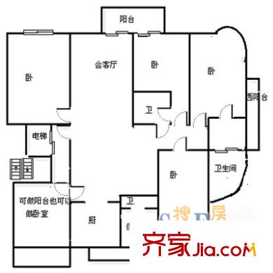 上海 阳光花城二期 户型图